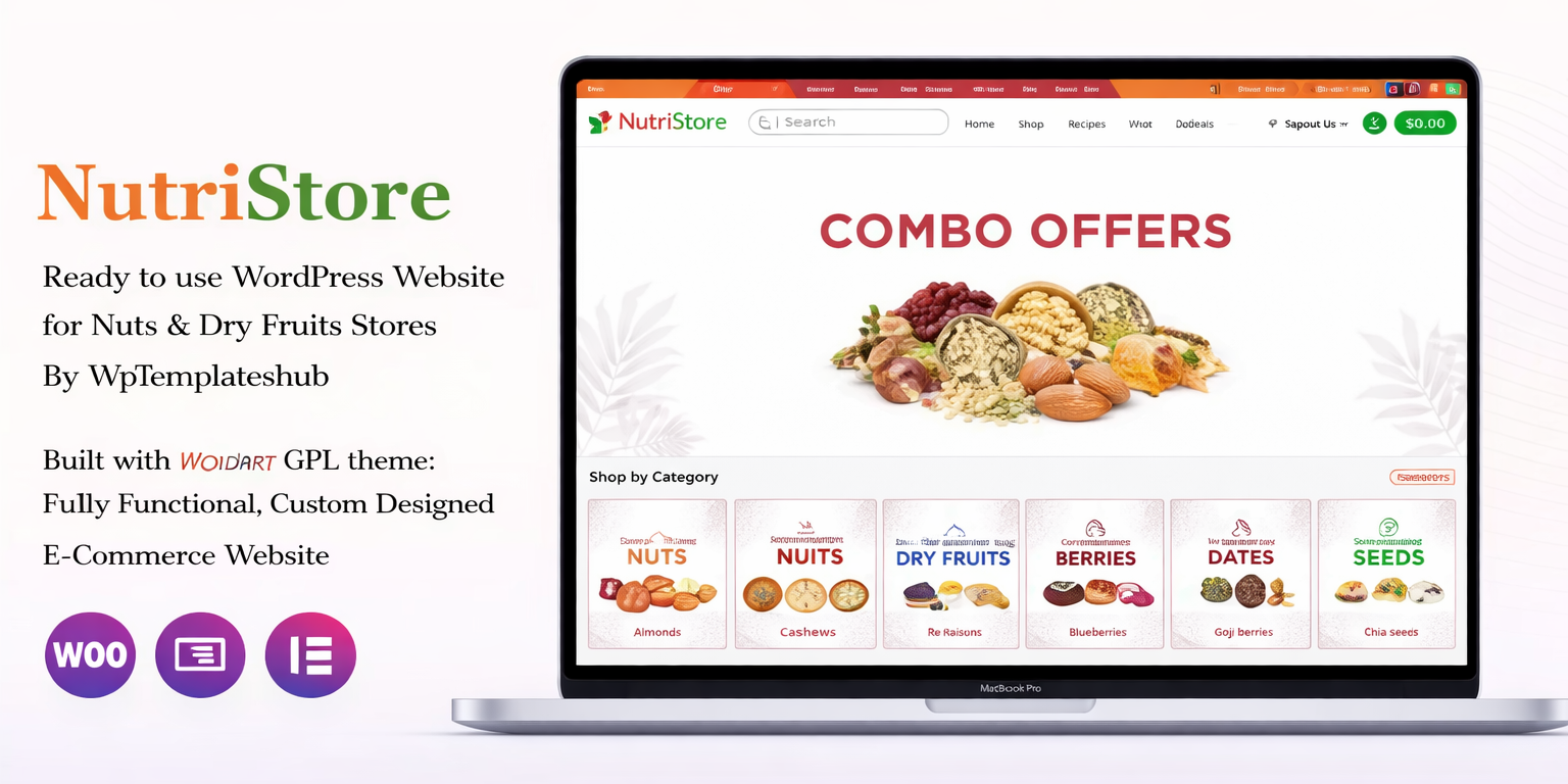 Nutristore logo NutriStore – Dry Fruits Ecommerce Website - Image 1